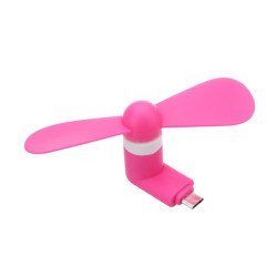 Micro USB Android V8V9 Portable Cell Phone Mini Electric Cooling Fan (Pink)